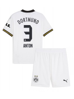 Borussia Dortmund Waldemar Anton #3 Ausweichtrikot für Kinder 2024-25 Kurzarm (+ Kurze Hosen)